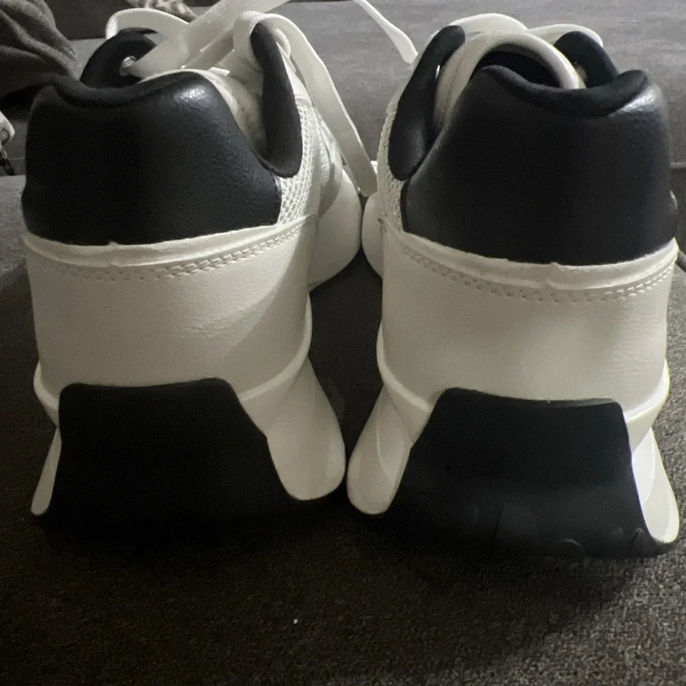 Aldo‎ Gaoldan Sneakers Women Size 8 White Glitter Mesh Platform Fashion Trainers